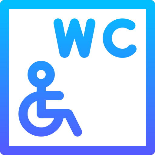 signo de discapacitados Basic Gradient Lineal color icono