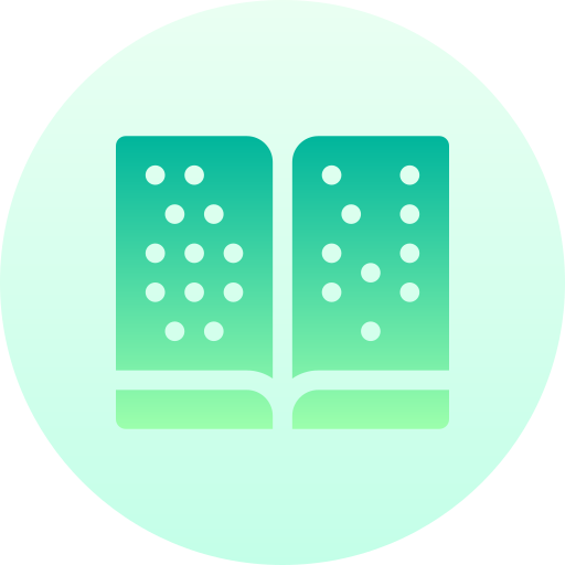 braille Basic Gradient Circular icoon