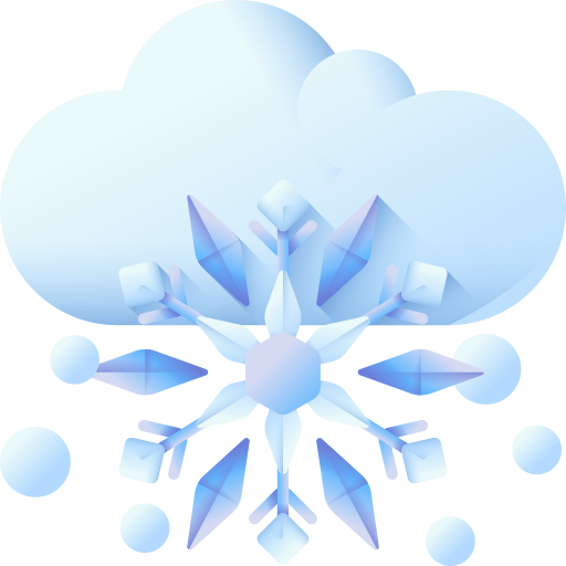 opady śniegu 3D Color ikona