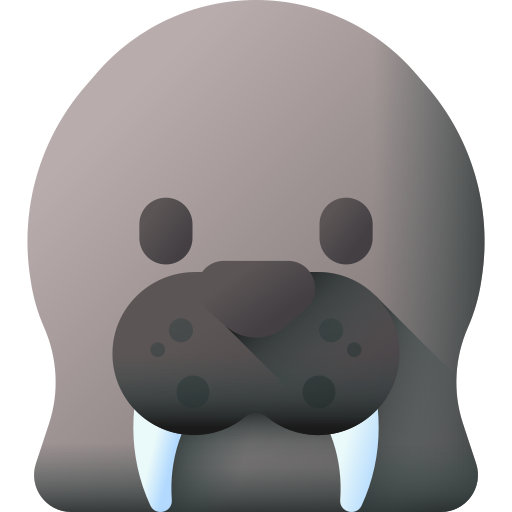 walrus 3D Color icoon