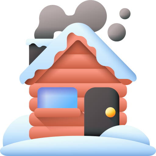 목조 주택 3D Color icon