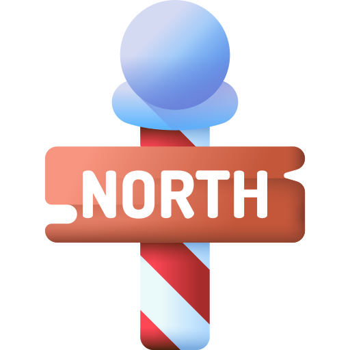 pôle nord 3D Color Icône