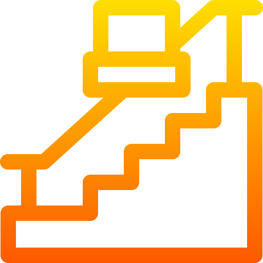 Stair Basic Gradient Lineal color icon