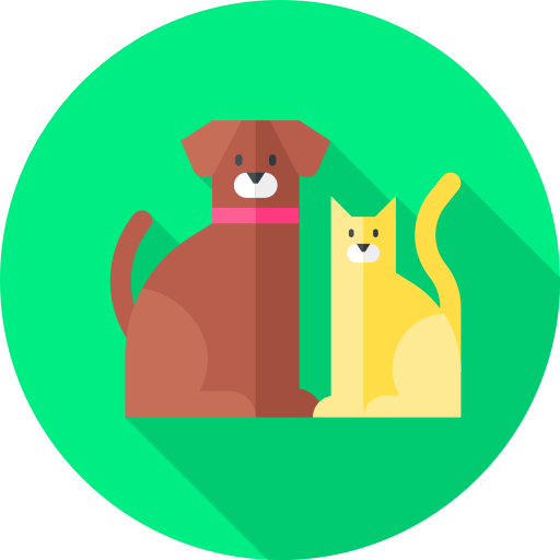 mascotas Flat Circular Flat icono