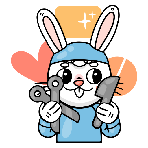 conejito Ronnie the bunny Lineal Color icono