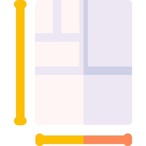 papier größe Basic Rounded Flat icon