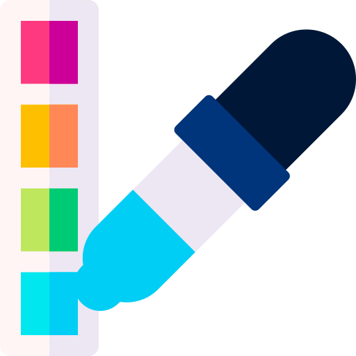 pipette à couleurs Basic Rounded Flat Icône