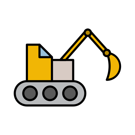 bulldozer Generic Outline Color icoon