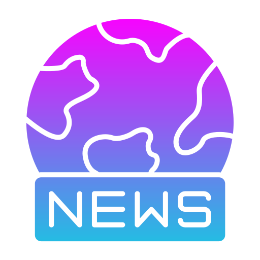 世界のニュース Generic gradient fill icon