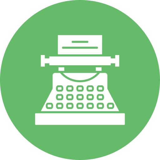 Typewriter Generic color fill icon