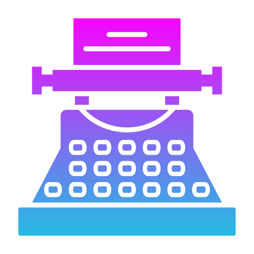 Typewriter Generic gradient fill icon