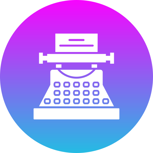 Typewriter Generic gradient fill icon