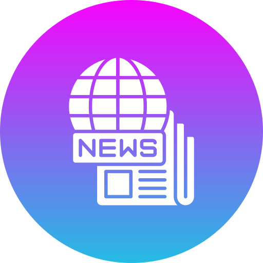 wereldwijd nieuws Generic gradient fill icoon