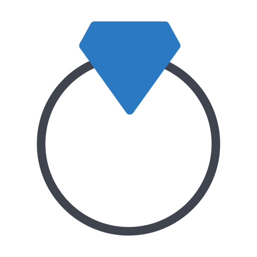 diamant-ring Generic Blue icon
