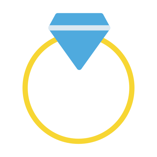 anello di diamanti Vector Stall Flat icona