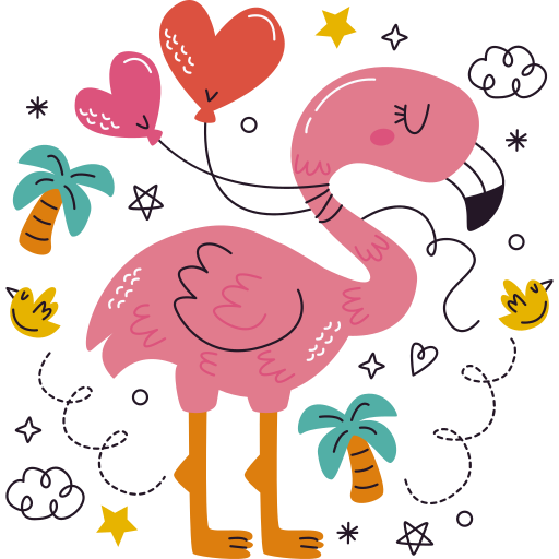 flamenco Doodle Hand Drawn Flat icono