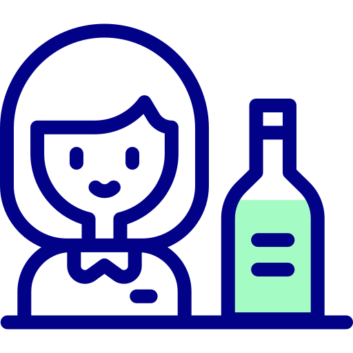 Waitress Detailed Mixed Lineal color icon