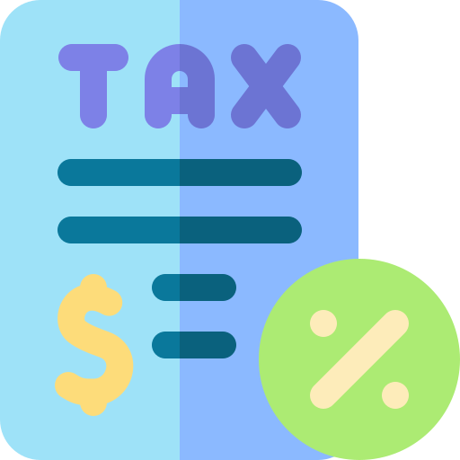 impôt Basic Rounded Flat Icône