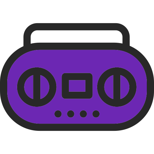 라디오 카세트 Generic Outline Color icon