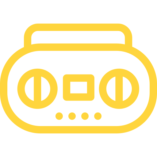Radio cassette Generic Simple Colors icon
