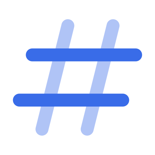hashtag Generic Blue icon