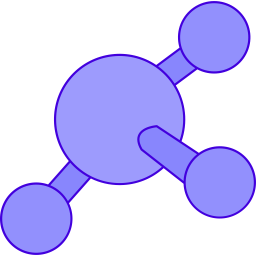 molecular Generic Thin Outline Color icono