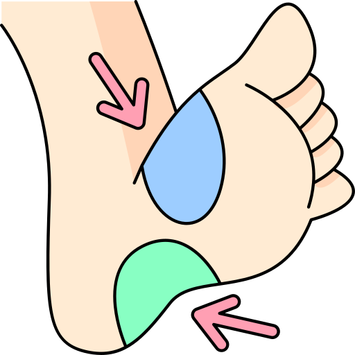 Reflexology Generic Thin Outline Color icon