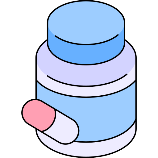 Pills Generic Thin Outline Color icon