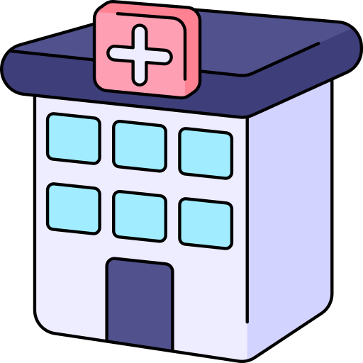 hospital Generic Thin Outline Color icono