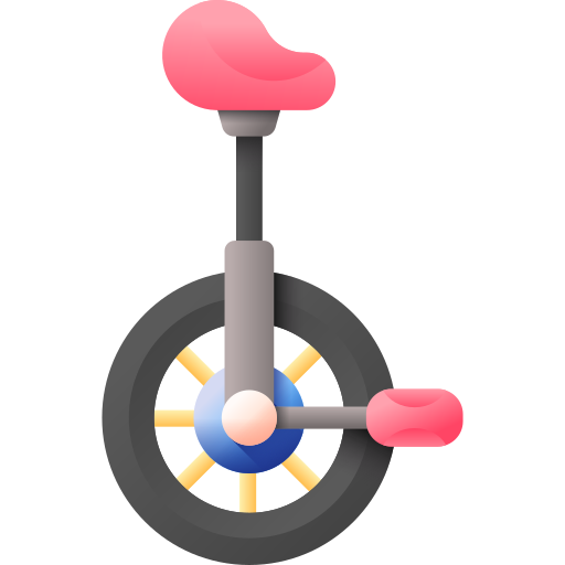 Unicycle 3D Color icon