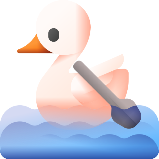 Swan boat 3D Color icon