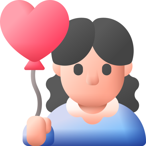 Girl 3D Color icon