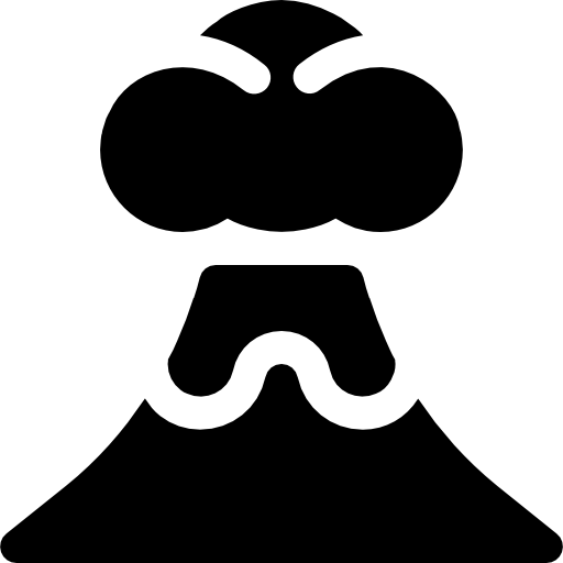 화산 Basic Rounded Filled icon