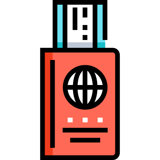 passaporto Detailed Straight Lineal color icona