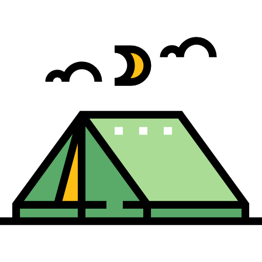 camping Detailed Straight Lineal color Icône