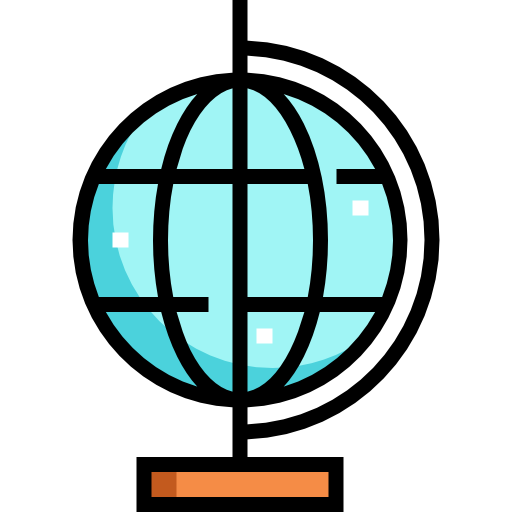 Глобус Detailed Straight Lineal color иконка