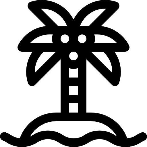 kokosnussbaum Basic Rounded Lineal icon