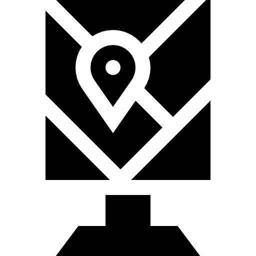 mapa Basic Straight Filled Ícone