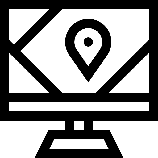 gps Basic Straight Lineal Ícone