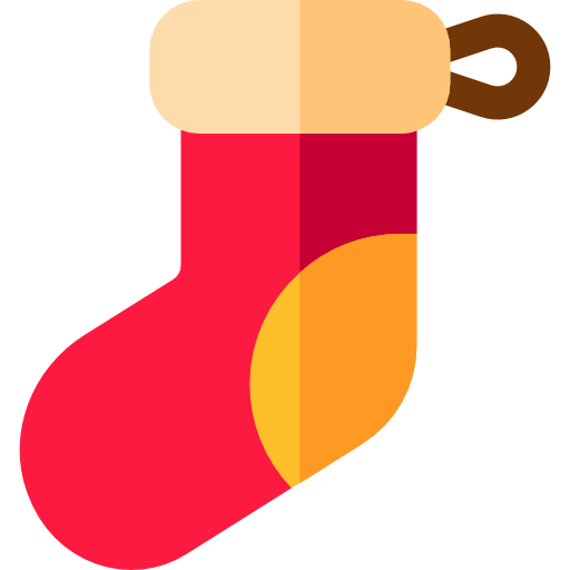 Рождественский носок Basic Rounded Flat иконка
