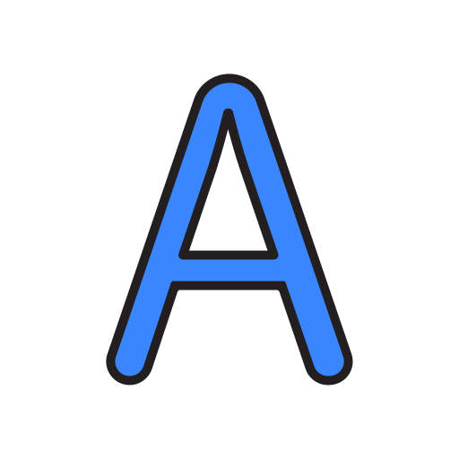 letter a Generic Outline Color icoon