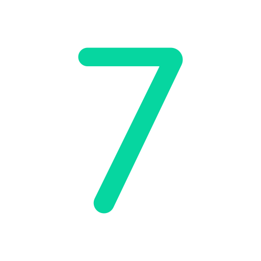 번호 7 Generic Flat icon