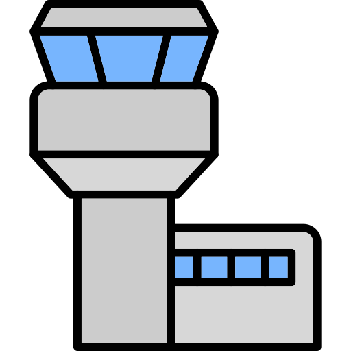 torre de control Generic Outline Color icono
