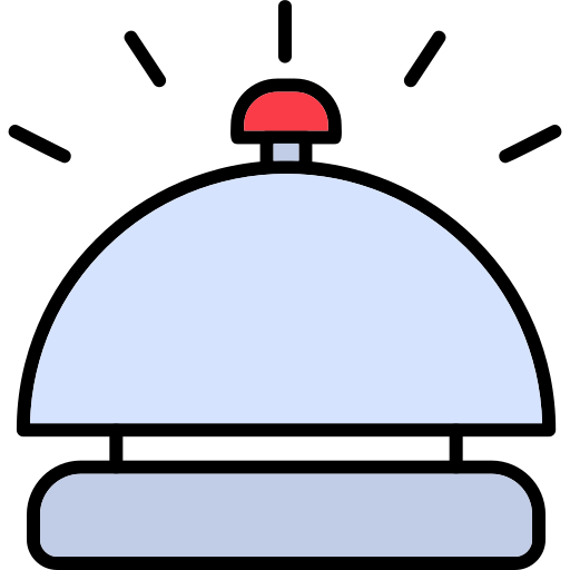 dzwonek biurkowy Generic Outline Color ikona