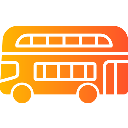 autobús de dos pisos Generic Flat Gradient icono