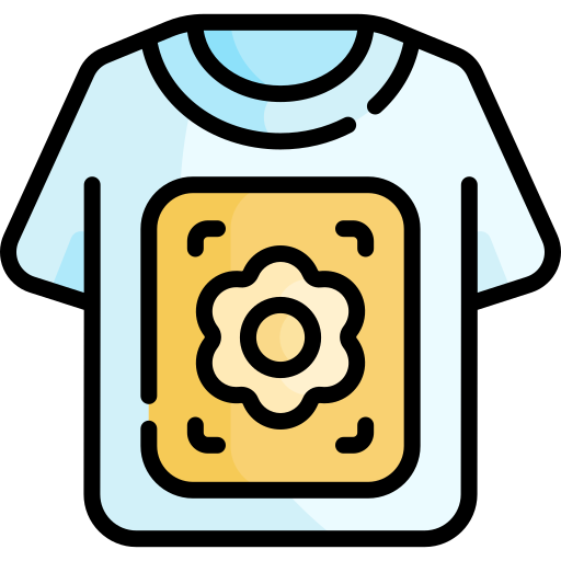 camiseta de manga corta Kawaii Lineal color icono