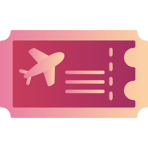 Билет на самолет Generic Flat Gradient иконка