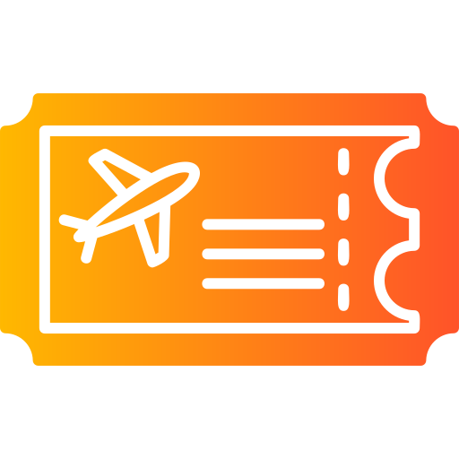 passagem de avião Generic Flat Gradient Ícone