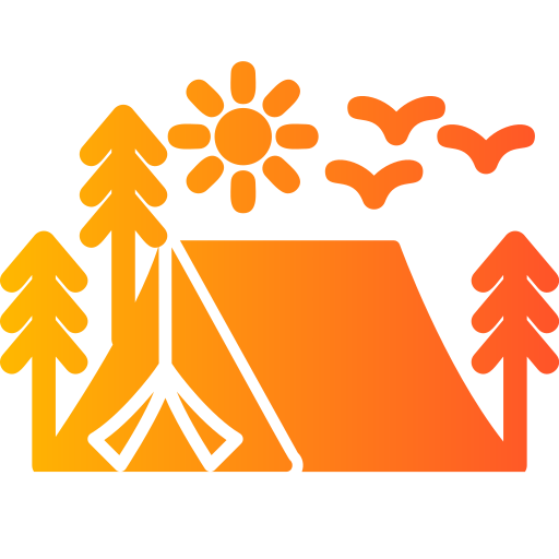 tenda da campeggio Generic Flat Gradient icona
