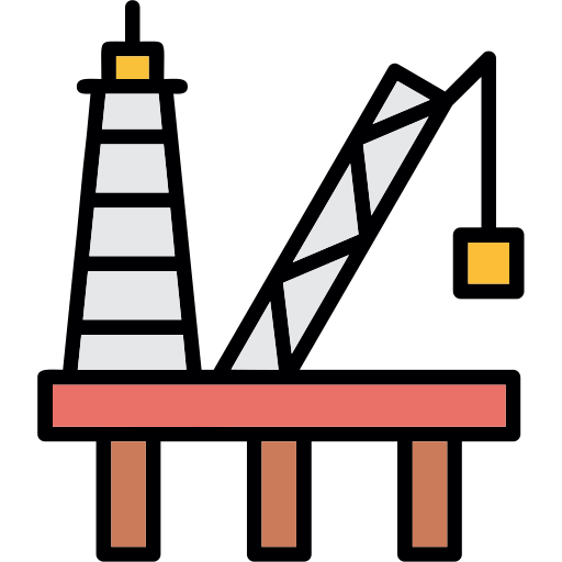 piattaforma petrolifera Generic Outline Color icona
